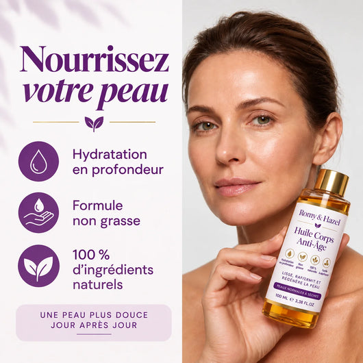 Huile corporelle anti-âge