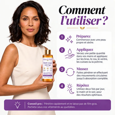 Huile corporelle anti-âge